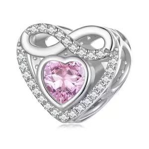 Сребърен талисман Infinite Pink Love