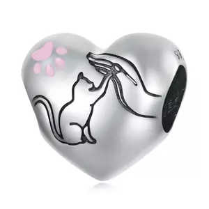 Сребърен талисман Love My Cat
