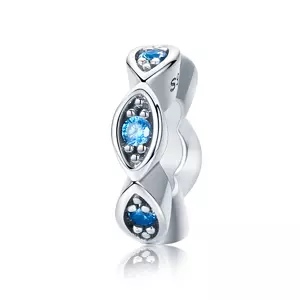 сребърен талисман Ocean Blue Crystals