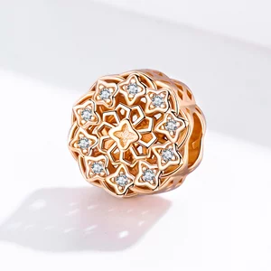 сребърен талисман Rose Gold Mandala
