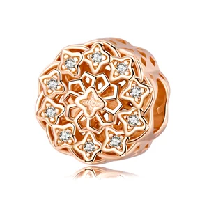 сребърен талисман Rose Gold Mandala