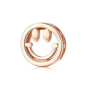 сребърен талисман Rose Gold Metropolitan Smiley Bead