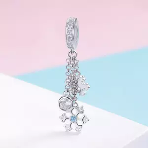 сребърен талисман Silver Snowflake Trio