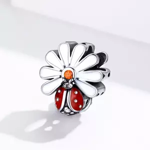 сребърен талисман Spring Ladybug