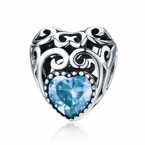 сребърен талисман Vintage Birthstone - Март