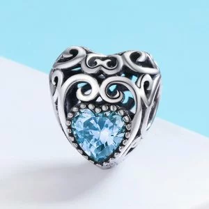 сребърен талисман Vintage Birthstone - Март