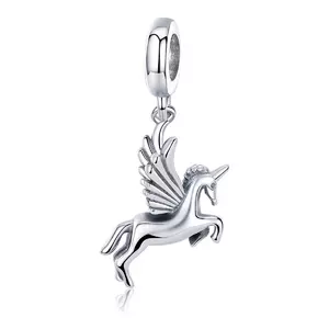сребърен талисман Winged Unicorn