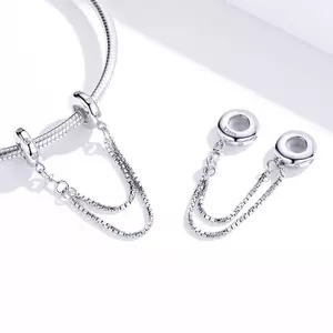 сребърен талисман защитна верига Double Chain