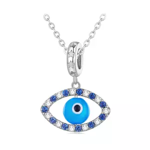 Сребърен талисман Синьо око