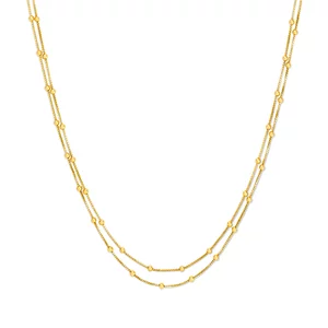 Сребърна верижка Golden Double Ball Chains