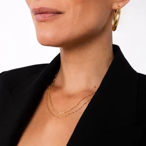 Сребърна верижка Golden Double Ball Chains