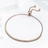 Сребърна гривна Sparkling Tennis rose gold picture - 5