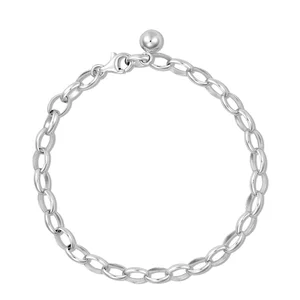 Сребърна овална гривна