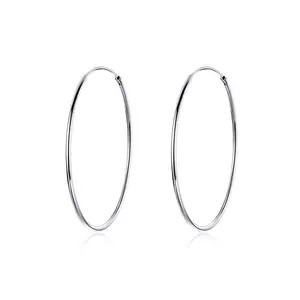 Сребърни обеци Big Silver Hoops