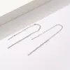 Сребърни обеци Elegant Line Drop picture - 3