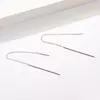 Сребърни обеци Elegant Line Drop picture - 4