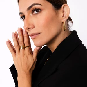 Сребърни обеци Golden Elegance