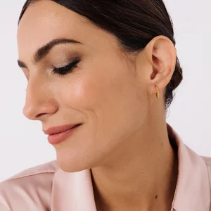 Сребърни обеци Golden Spheres Hoops