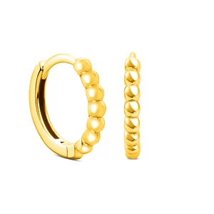 Сребърни обеци Golden Spheres Hoops