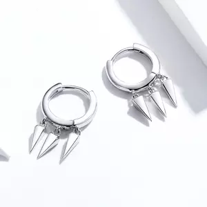 Сребърни обеци Punk Hoops