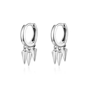 Сребърни обеци Punk Hoops