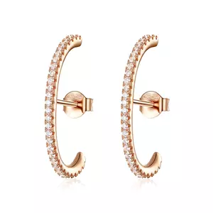Сребърни обеци Rose Gold Big Studs