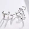 Сребърни обеци Silver  сuffs picture - 4