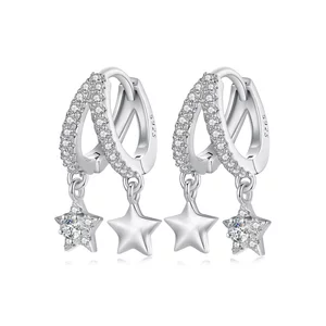 Сребърни обеци Twin Stars