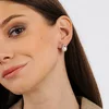 Сребърни обеци с бели перли