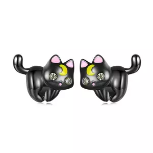 Сребърни Обици Кити Луна