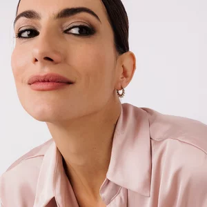 Сребърни усукани кръгли обеци