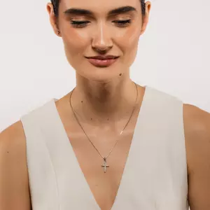 Сребърно колие Crystal Cross