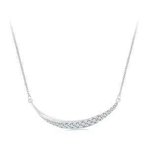 Сребърно колие Delicate Crystals