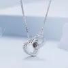 Сребърно колие с двойно сърце picture - 4