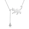 925 ezüst nyaklánc Playful Silver Cat picture - 1