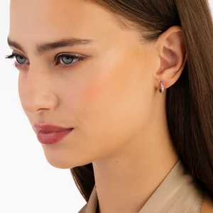 Blue Vintage Hoops ezüst fülbevaló