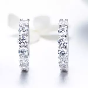 Crystal Hoops ezüst fülbevaló