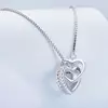 Dupla szív ezüst nyaklánc picture - 3