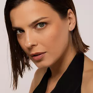 Elegáns Line Drop ezüst fülbevaló