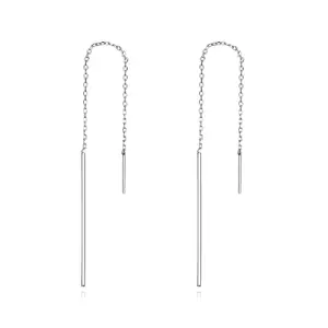Elegáns Line Drop ezüst fülbevaló