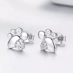 Ezüst Footprint fülbevaló