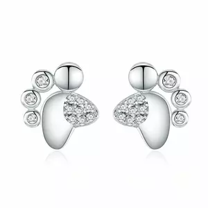 Ezüst Footprint fülbevaló