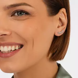 Ezüst fülbevaló Ezüst napkelte