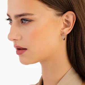 Ezüst karika M fülbevaló