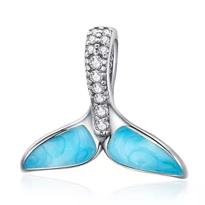 Ezüst kék sellő farkú talizmánja