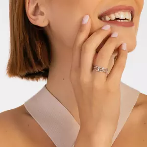 Fancy Trio ezüst állítható gyűrű