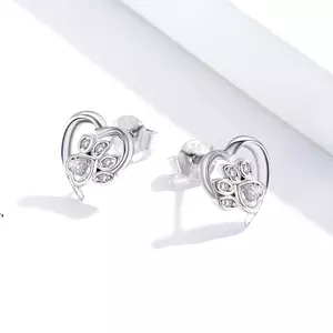 Fehér Crystal Pop ezüst fülbevaló