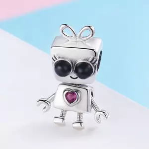 Girl Robot ezüst talizmán