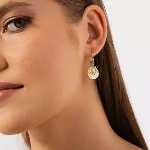 Glamour Golden Diva ezüst fülbevaló