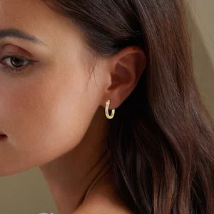 Golden Hoops S ezüst fülbevaló